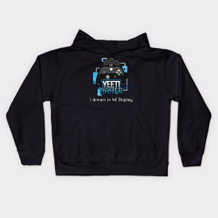 Yeet Gamer - Video Games Trendy Graphic Saying - I Dream In 4K Display Kids Hoodie